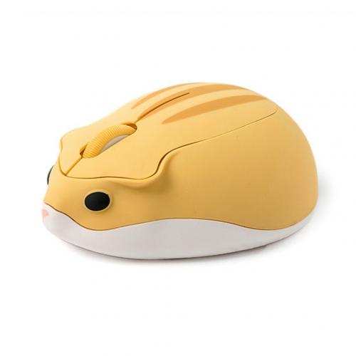 2.4Ghz Wireless Mouse Mini Ergonomic Optical Mice Cute Cartoon Hamster Computer Mouse Portable Mice For Laptop PC/Kid Girl: yellow