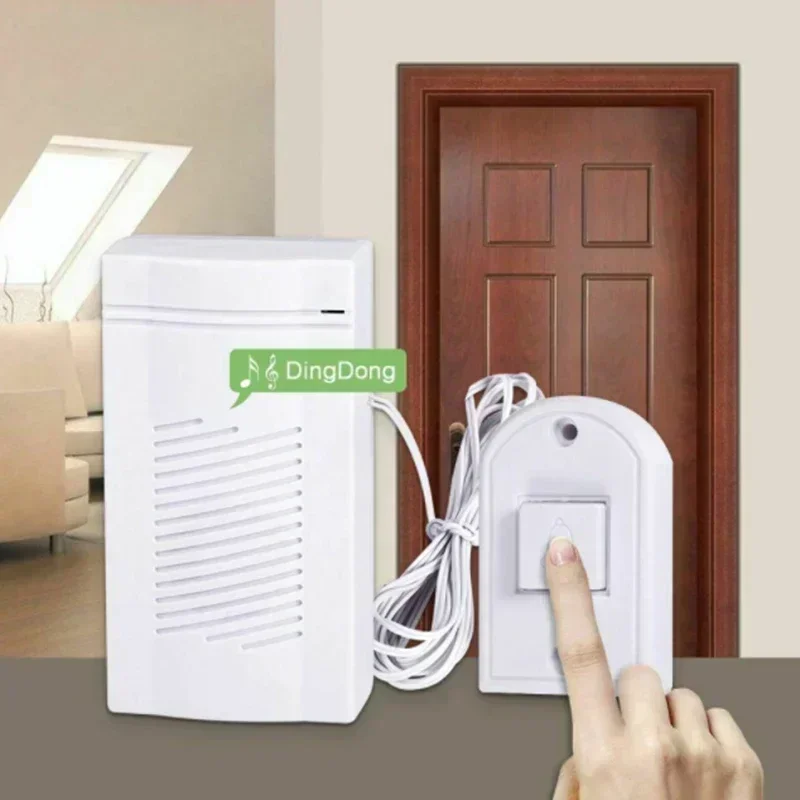 1pc hvite kablede ringeklokker gjestevelkomst energisparende ringeklokke hjemmeforbedring hjemmesikkerhetsringklokkesett herramientas