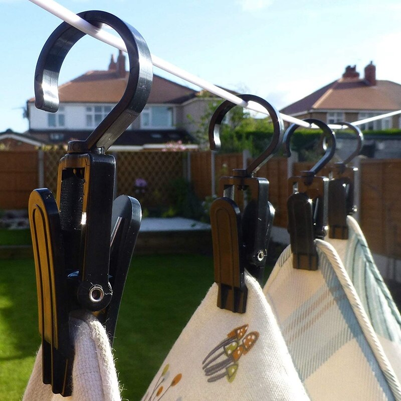 50Stck Wäsche Haken Clip Kunststoff schwenken Hängende Kleidung Stifte 4,2 Zoll Strand Handtuch Clips für Strand/Salon Stühle