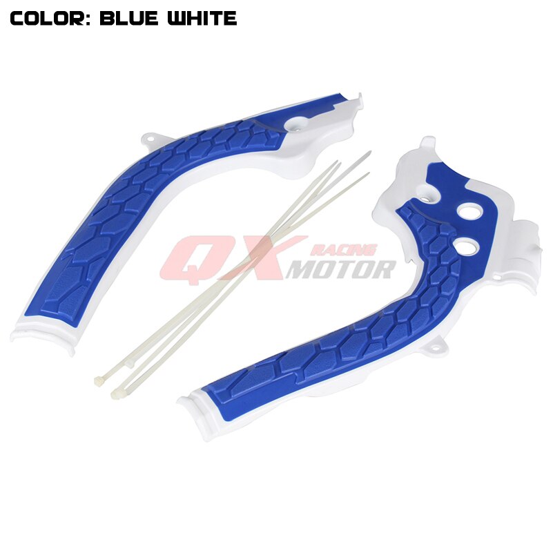 X-Griff Rahmen Schutz Schutz Abdeckung Für KTM SX125 SX150 SXF250 SXF350 SXF450 Schmutz Fahrrad MX Moto-Cross Freies: Weiß Blau