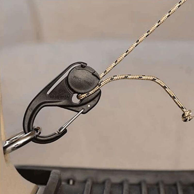2 Pcs Portable Camping Tent Lock 9-shaped Cord Rope Fastener Guy Line Rope Tensioners Outdoor Camping Accessory