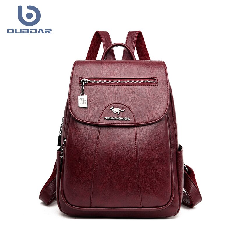 Vrouwen Lederen Rugzakken Vrouwelijke Vintage Rugzak Voor Meisjes Schooltas Reizen Rugzak Dames Sac A Dos Terug pack