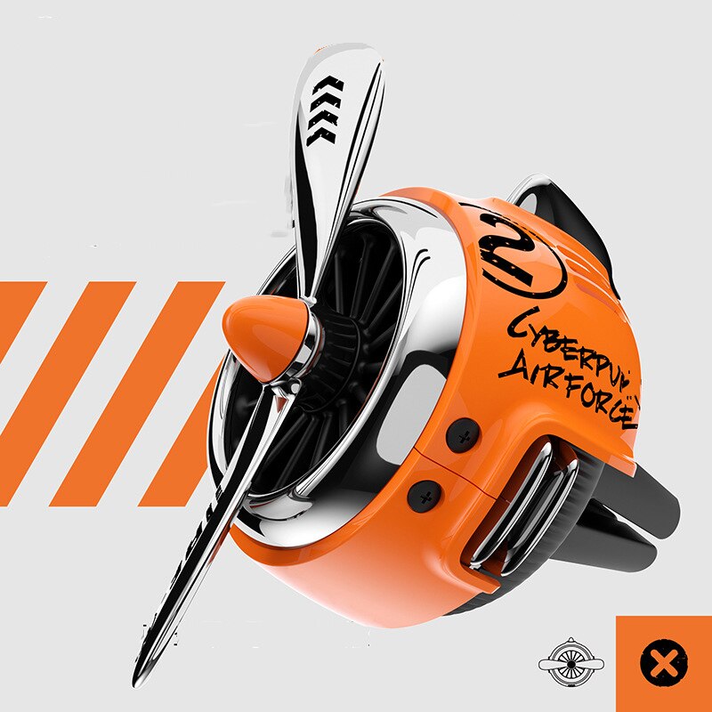 Cyberpunk Style Aircraft Engine Car Air Freshener perfume Automobile Interior Perfume Clip Fragrance Ornament Car Accessories