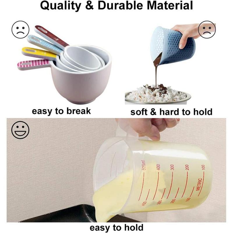 1pc 250/500/1000ML Plastic Measuring Cup Jug Kitchen Tool Supplies cup for Baking Beaker Liquid Measure Cup Container
