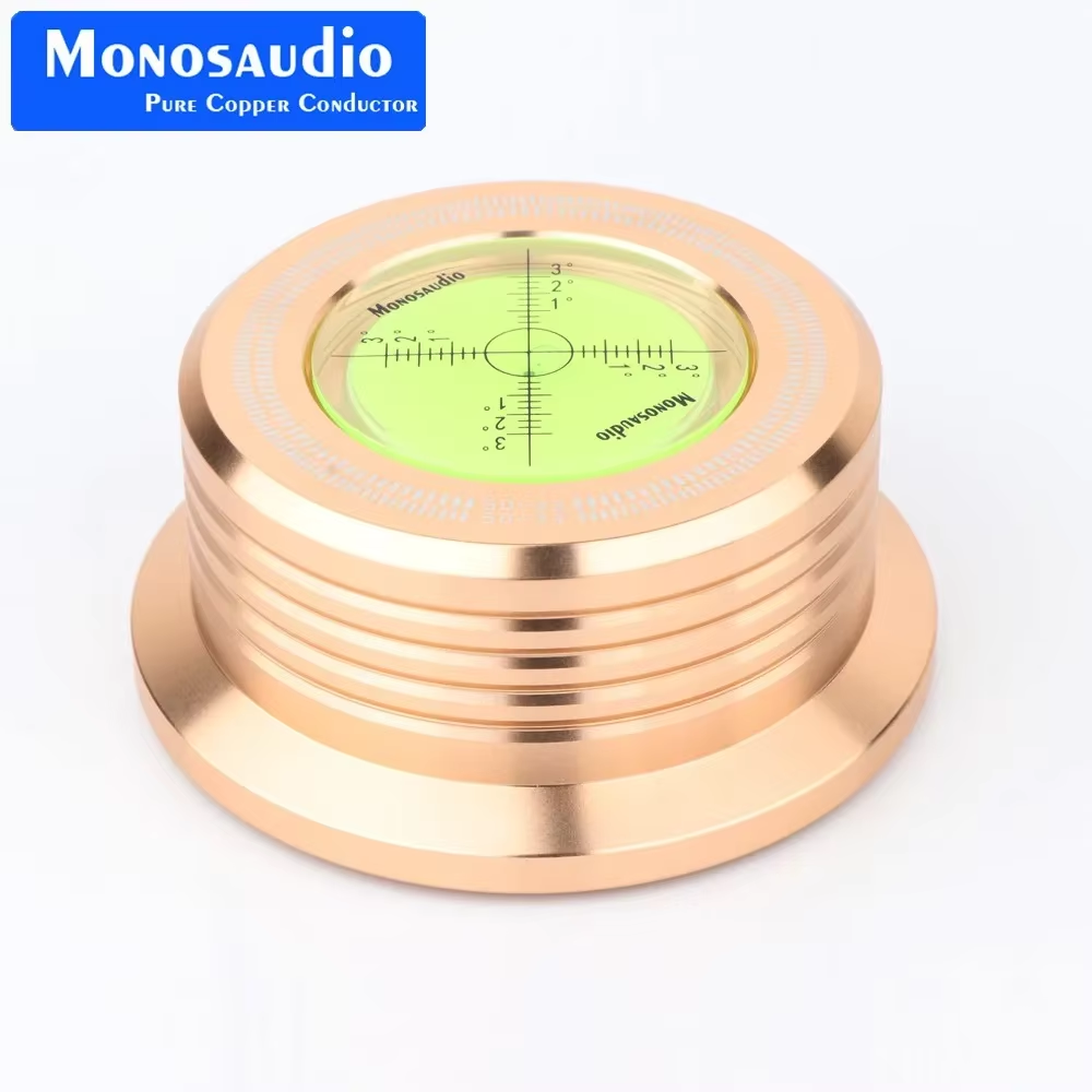 Monosaudio 50Hz/60hz LP Vinyl Record Disc Town Aluminum Alloy Stabilizer Measure Vibration Balanced For Turntable Phonograph: Gold