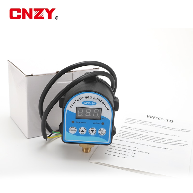 1pc WPC-10 Digital Water Pressure Switch Digital Display WPC 10 Eletronic Pressure Controller for Water Pump With G1/2"Adapter