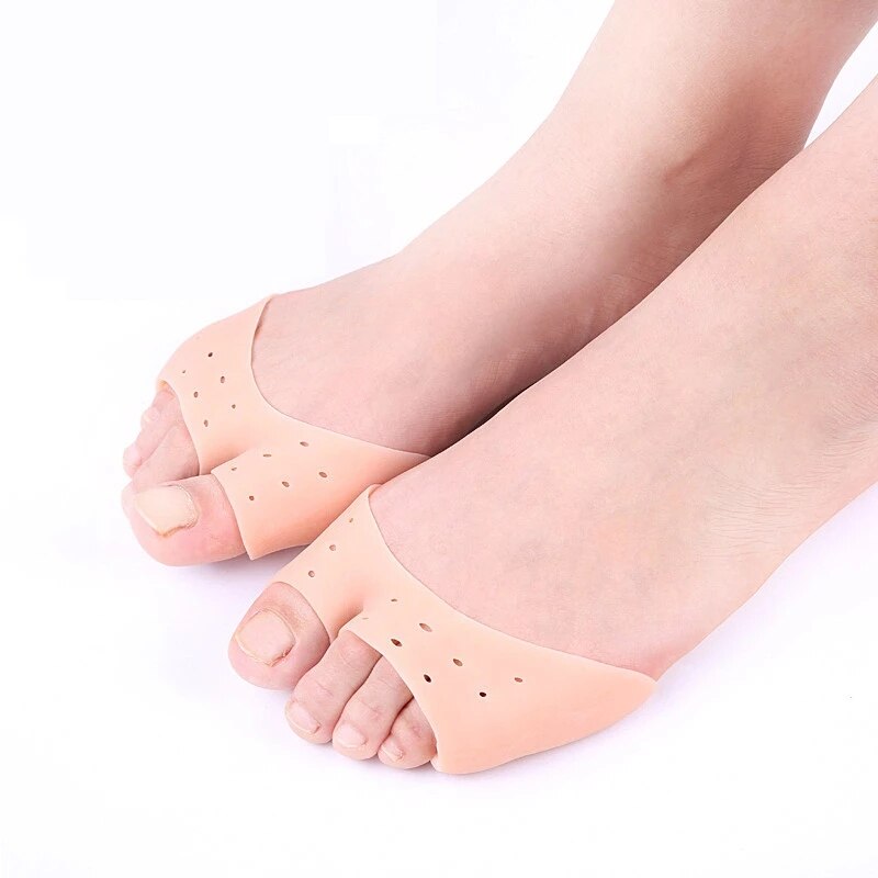 1 Pair Silicone Gel Soft Pad Ballet Valgus Pad Protector High Heels Protection Silicone Protective Gel Foot Breathable Soft Care