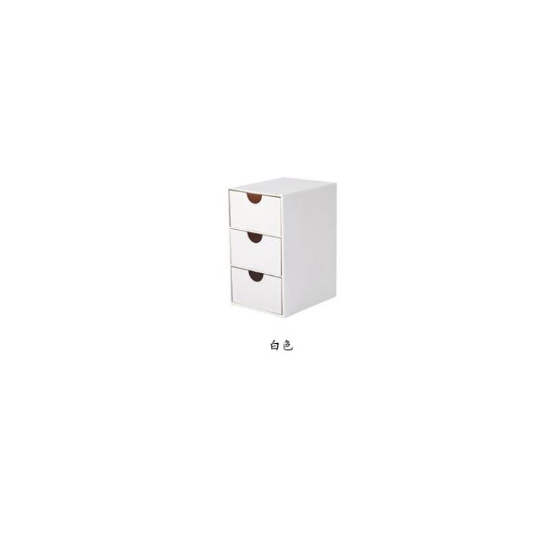 Organizador de escritorio Kawaii, caja de almacenamiento de maquillaje, contenedor de 3 estantes, cajón, estante para enviar pegatinas, decoración del hogar, suministros de oficina 2022: white