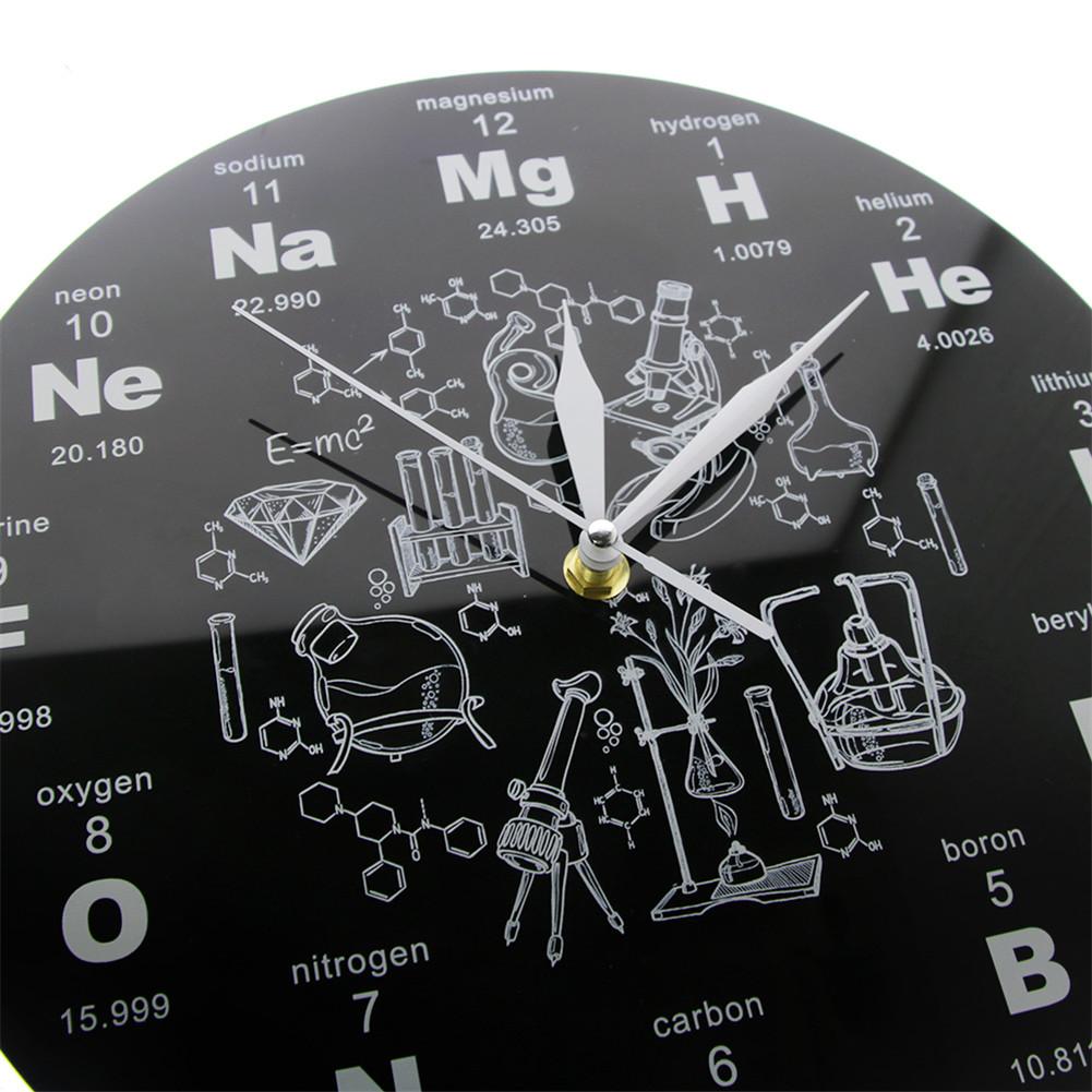 Periodic Table Of Elements Wall Clock Chemical Symbols Art Clock Wall Decoration Educational ElementaL Display Teacher's
