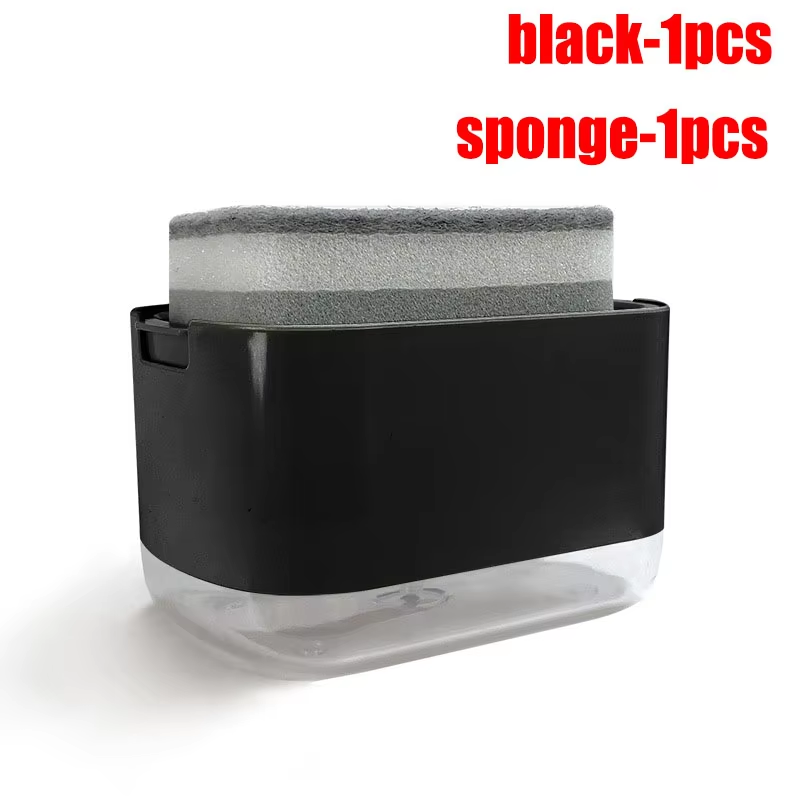 Keittiön pesuaine saippua-annostelija käsien desinfiointiaine annostelija suuri kapasiteetti keittiötarvikkeet pesuallas astianpesu vaahto teline koti: Vaalean harmaa