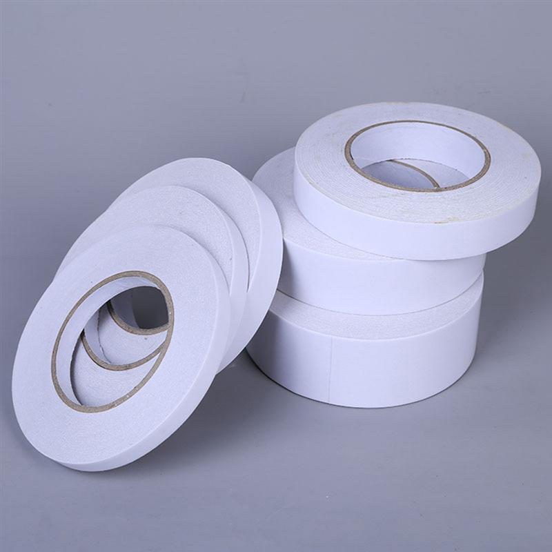 10Pcs 8M/Roll Double-sided Tape Paper Strong High-adhesive Poster Stickers Tape Paper Paste Tape for Office School Supplies