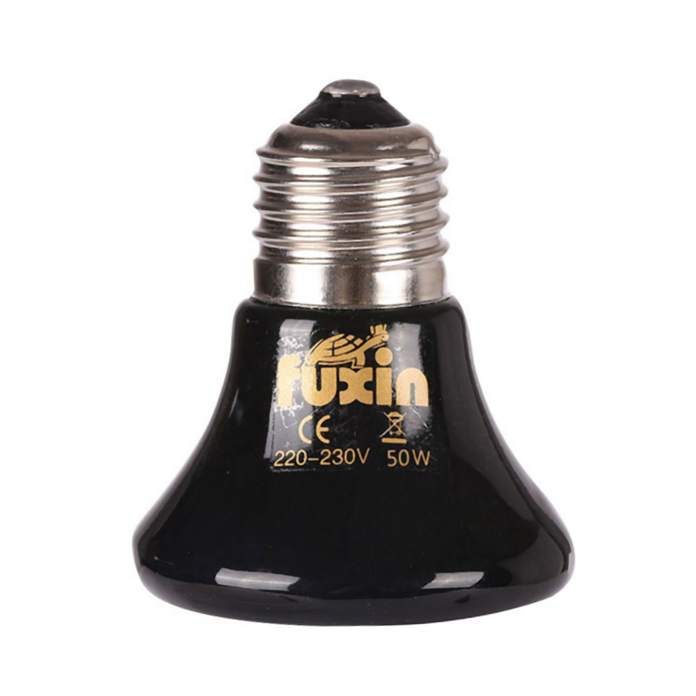 Pet Heating Lamp Black Infrared Ceramic Emitter Pet Brooder Chickens Reptile Lamp Heat Light Bulb: 220V 50W