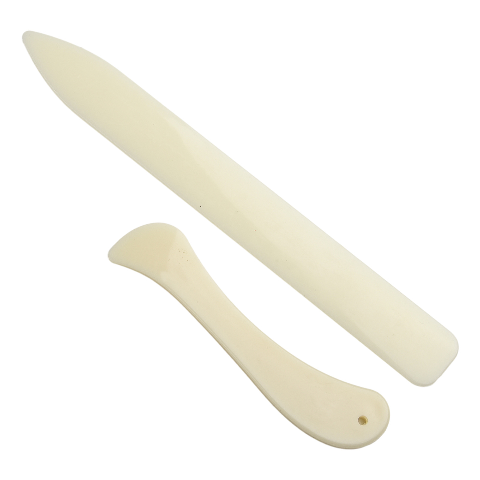 2pcs Set Bone Folder Craft Tools Pastic Open Leather Folding Creasing Paper DIY Handmade Bookbinding Cards Tool Scrapbooking