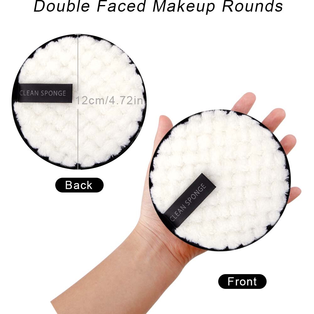 3/4 stk mikrofiberklude makeupfjerner ansigtsrens håndklæde makeupservietter genanvendelig bomuld dobbeltlags ansigtsvaskbar pust