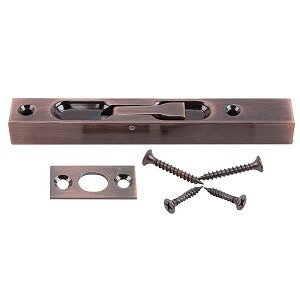 6inch Brushed Stainless Steel Dark Pin Box Door Bolts Flush Bolts Security Anti-Theft Door Latches Buckles Hardware: Red bronze