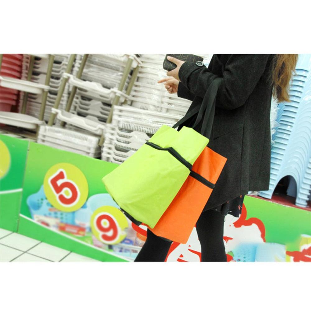 Mode Vouwen Winkelen Pull Winkelwagen Trolley Tas Met Wielen Duurzaam Opvouwbare Boodschappentas Herbruikbare Voedsel Organizer Groenten Zak