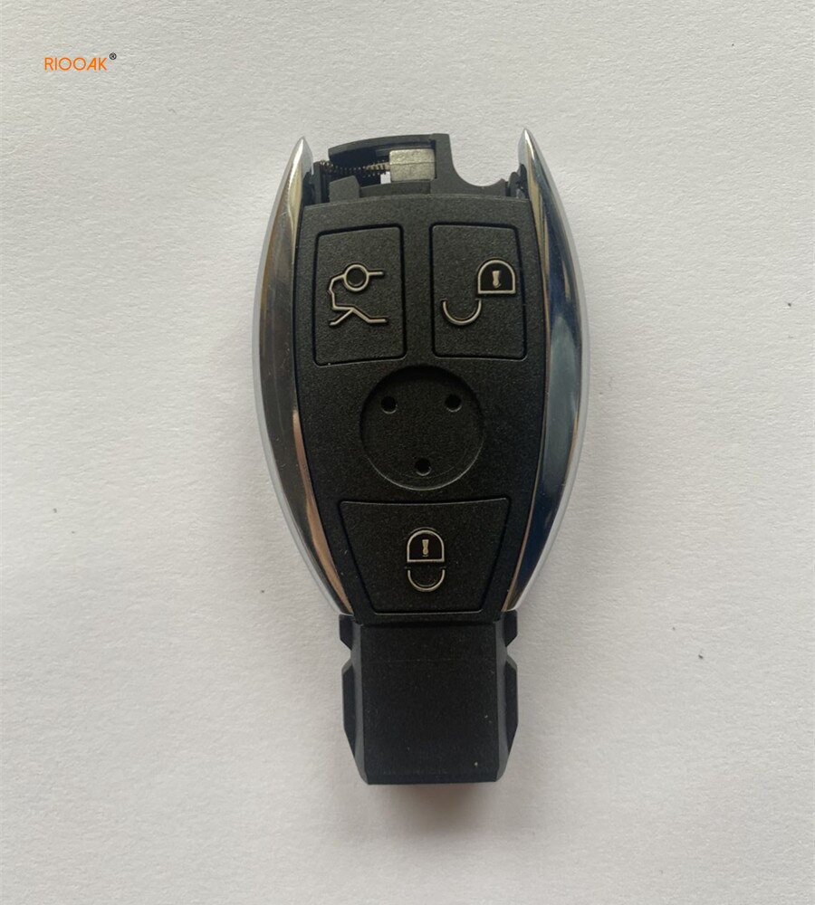 RIOOAK 3 button Smart Remote Key Replacement Shell Case one battery holder for Mercedes-Benz BGA CLS CLK CLA SLK AMG W204
