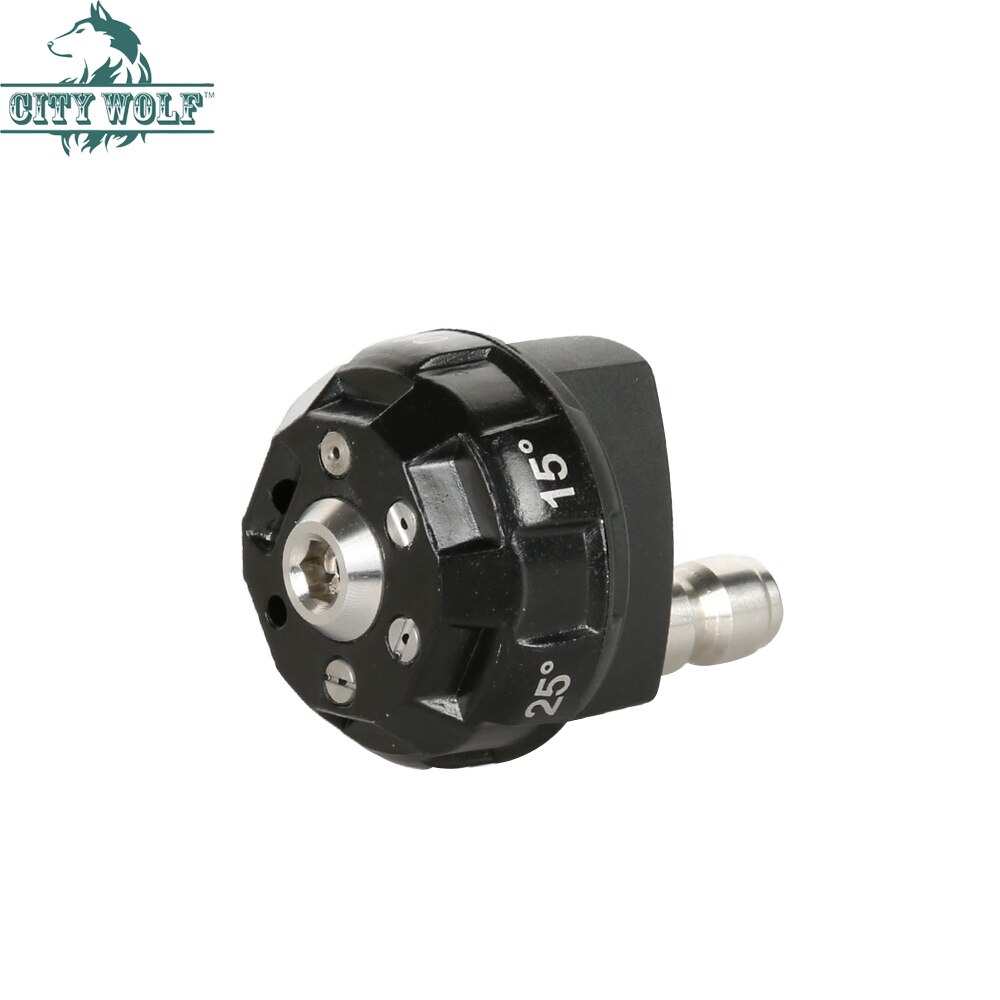 high pressure washer nozzle 6 in 1 multifunction 4000psi G1/4 quick connector nozzle city wolf car cleaning accessory: FJ0098