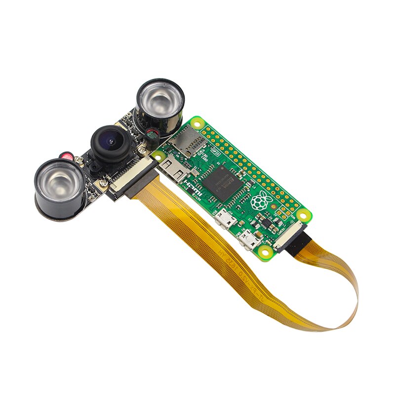 Raspberry Pi Zero Night Camera + 2 uds IR LED 5MP Módulo de cámara para Raspberry Zero gran angular ojo de pez Webcam