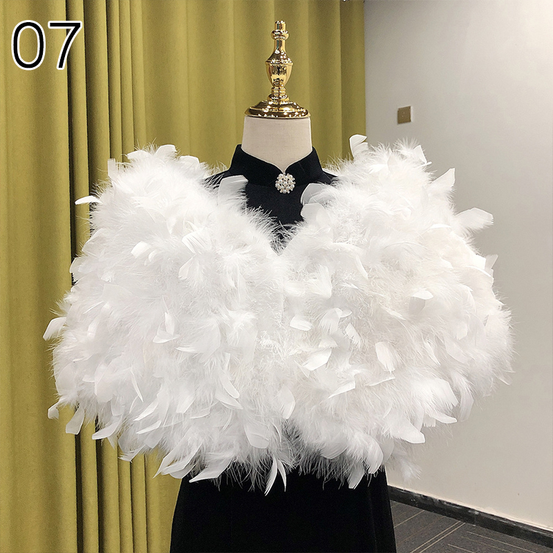 Chales de piel de Color liso, abrigos elegantes de plumas de avestruz blancos, Boleros de piel para boda, chales nupciales, chaquetas para vestidos de noche: Verde