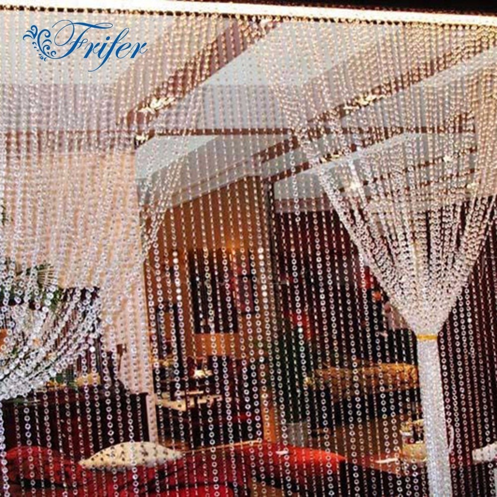 Akryl krystal perler snoregardiner diamant lysekrone hængende gardin krans vedhæng til bryllupsfest hjem ægteskab indretning