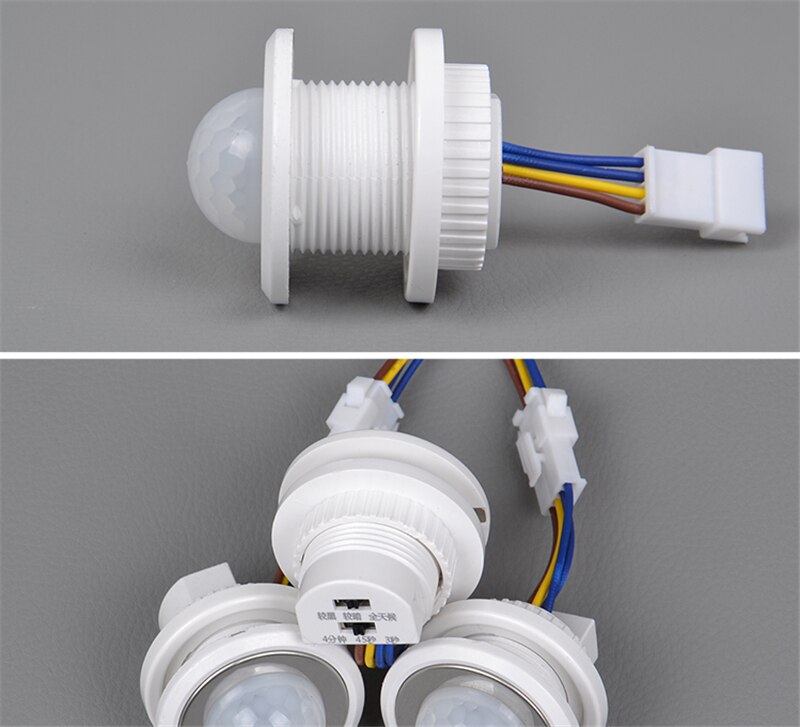 Infrared human body sensor switch 220v embedded probe smart home delay adjustable automatic corridor light led light control