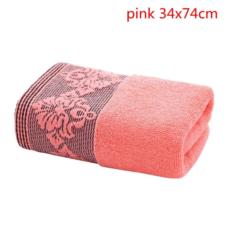 2020Yeae Juneiour 1pc broderie lavande serviette coton visage serviettes serviette de bain pour adultes débarbouillettes haute serviettes absorbantes: pink 34x74cm