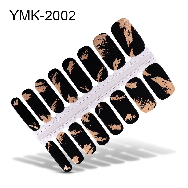 Lamemoria 16 tips/ark skönhet naglar klistermärken jul nagelinpackningar multicolor nagelkonst hela klistermärken självhäftande tips manikyr: Ymk -2002