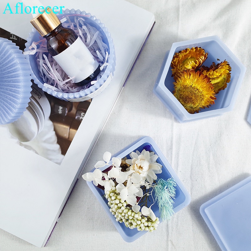 Betonnen bloempotmallen voor vetplanten, eivormig hartvormig siliconen mal van cement, ronde mal voor sieradenopbergdoos van gips