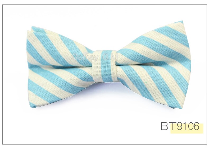 Men Striped Bowtie Casual Neckwear Adjustable Mens Bow Tie for wedding England Style Adult Linen Ties: BT9106