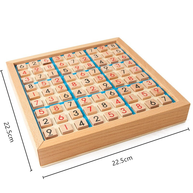 Wooden Sudoku four-six-nine palace grid game chess children's logical thinking children's puzzle board game toys with questions