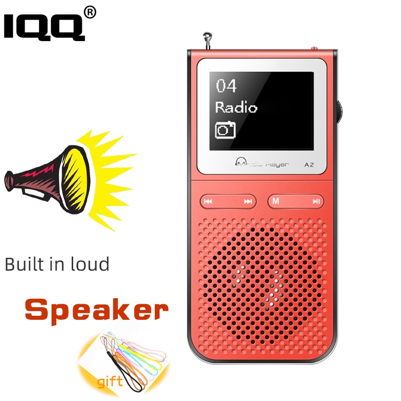 IQQ Mp3 Spieler Mit Lound Sprechen und 8G Können Spielen 100 Stunden Gebaut in FM Radio Unterstützung Erweitern hoch zu 128G Tragbaren Spieler