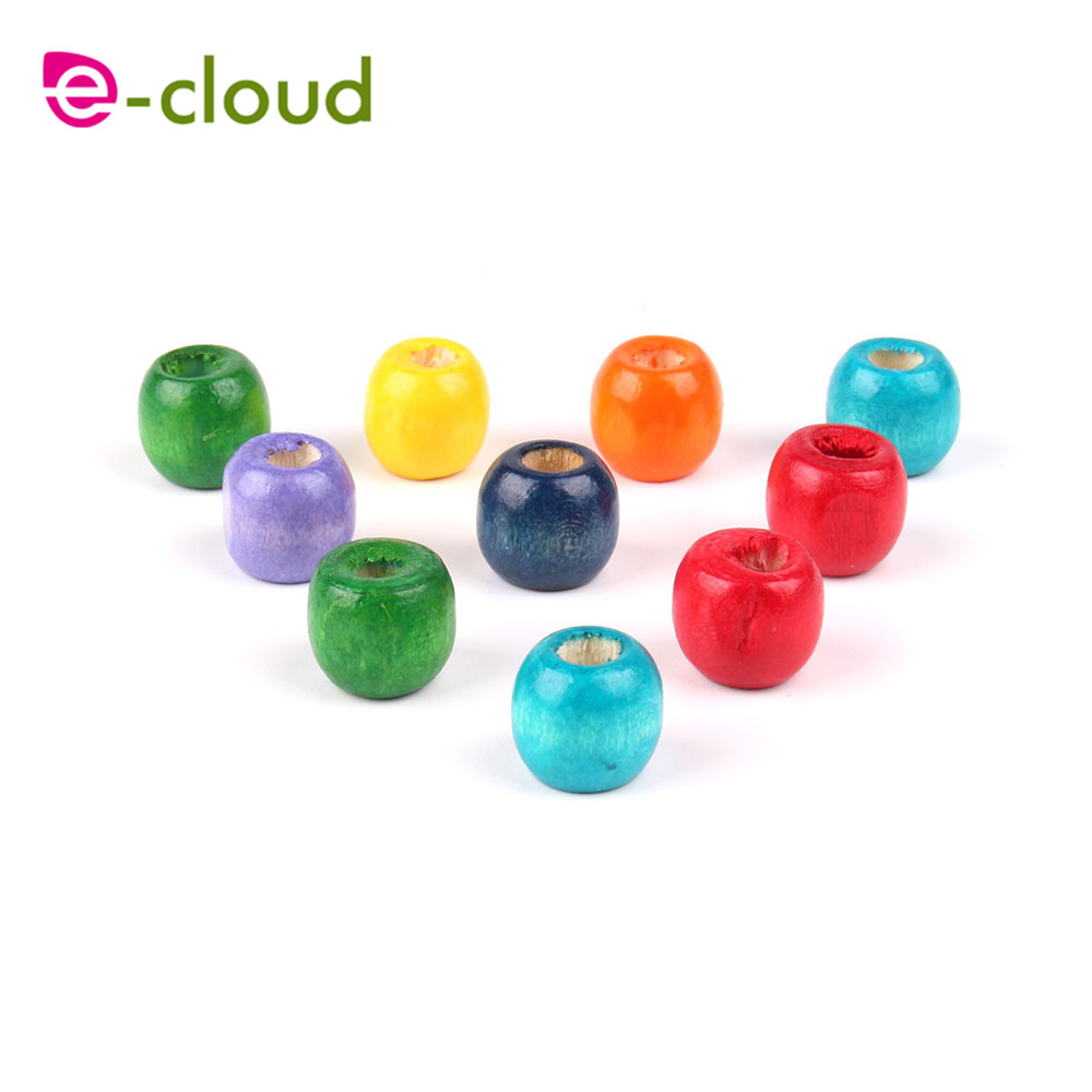30 unids/bolsa multicolor redondo cabello de madera de cuentas temor Dreadlock cuentas para Jumbo trenza de cabello Dreadlock Accesorios