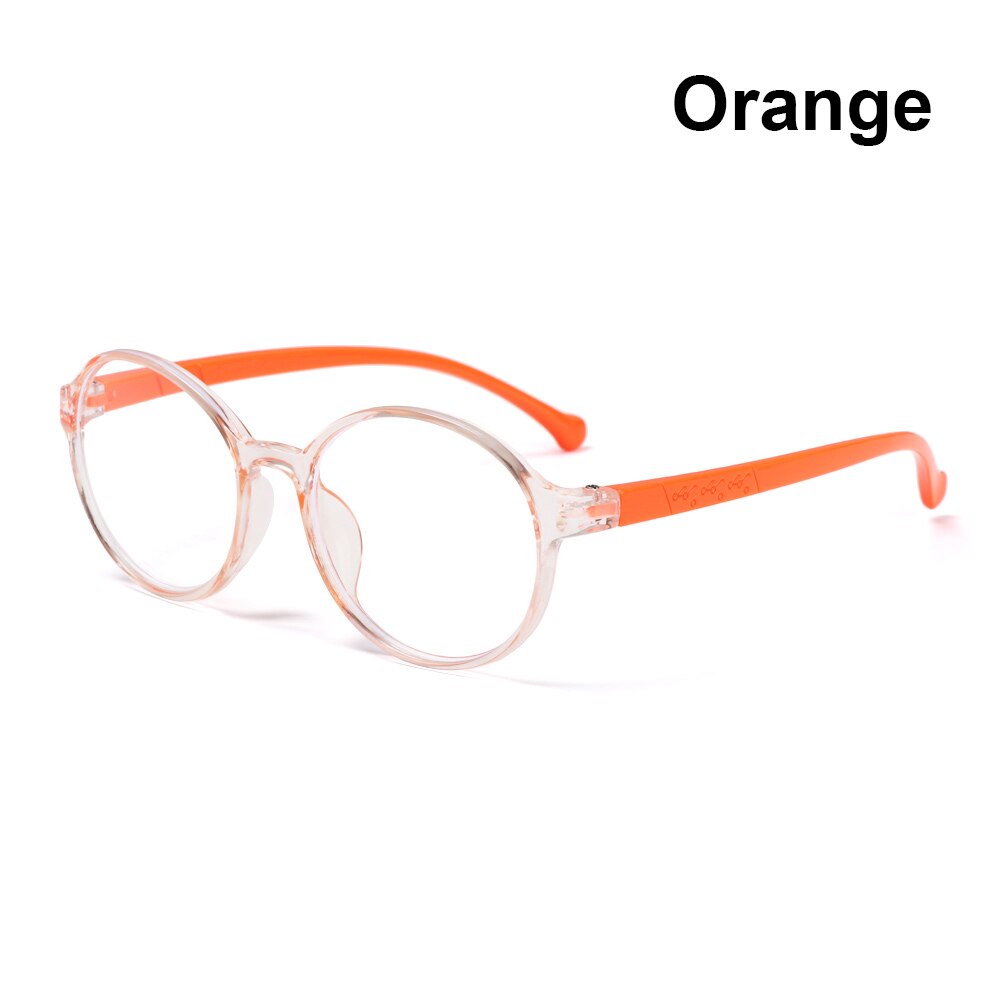 1Pc Anti-Blauw Kids Bril Jongens Meisjes Draagbare Ultra Licht Frame Computer Oogbescherming Brillen Vision Care Bril: Type1-orange