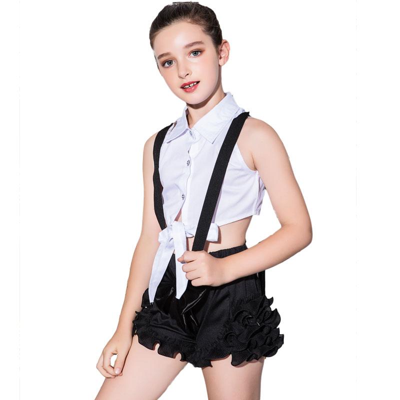 Jazz dans hip hop kostym tjejer catwalk dans kläder tide ds prestanda