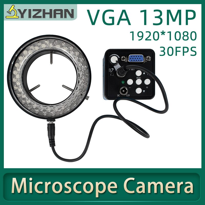 13MP VGA HD mikroskop przemysłowy aparat cyfrowy laboratorium elektroniczny aparat okularowy robić telefonu CPU PCB naprawa YIZHAN