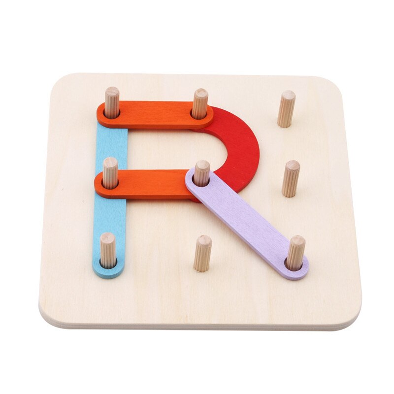 Creatieve Kleurrijke Geometrische Vorm Kolom Set Digitale/Letters/Dier Puzzel Speelgoed Baby Houten Verbeelding Educatief Speelgoed