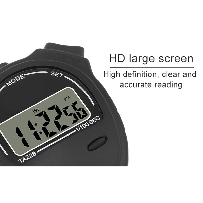 Digital stopur timer håndholdt kronograf kronometer sport timer vækkeur atletik svømning sport fitness trænere