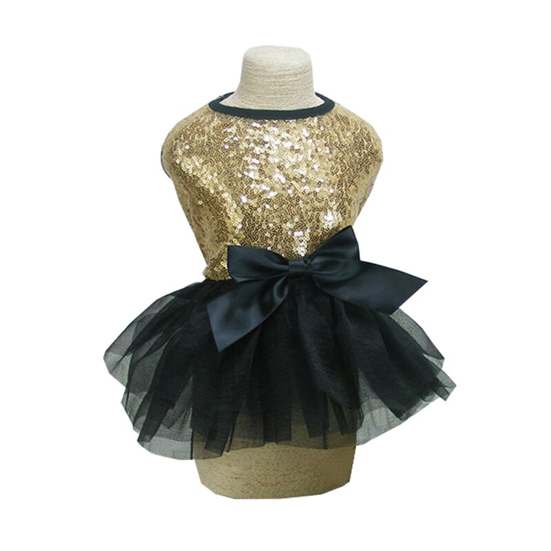 Ropa de verano para mascotas, vestido de encaje para perros, falda de princesa para perros, vestidos de boda para perros, faldas para mascotas, vestido para gatos: gold / M