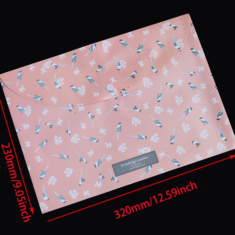 Petites fleurs florales A4 dossier Document classeur sac papeterie sac Carpeta fichier sac papier Document école fournitures de bureau