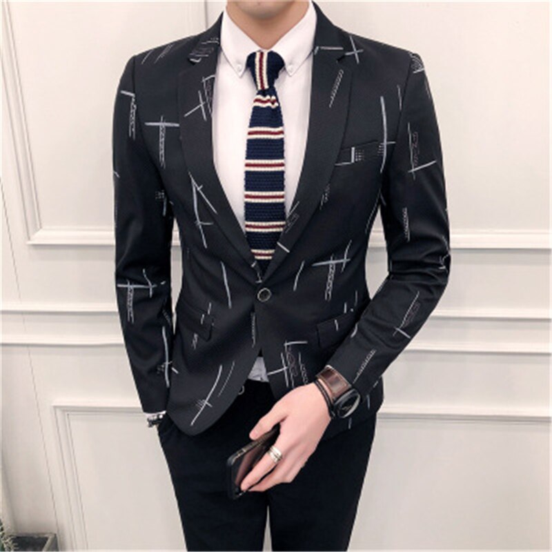 Fall Latest Blazer for Men Wedding Slim Fit Stripe Jacket Business Casual Mens Stylish Coat Male Blazers
