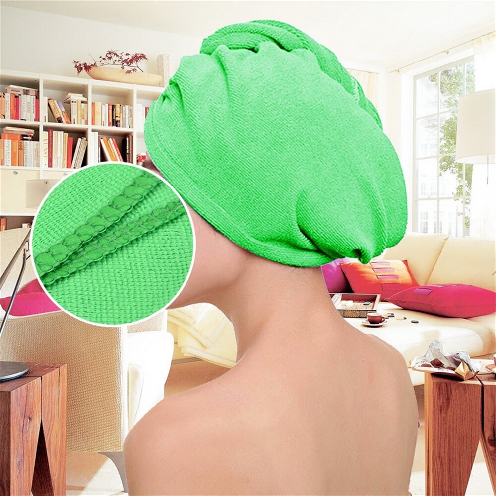 Femmes filles dame cheveux serviette cheveux Turban microfibre séchage rapide Salon serviette salle de bain accessoires enveloppé cheveux chapeau chapeau