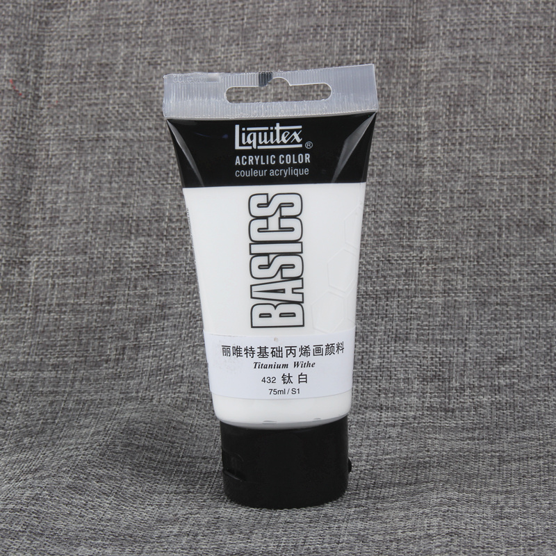 1 tube akrylmaling pigment negle væg maling kunst hånd 75ml 3d effekt maling pigment: Hvid