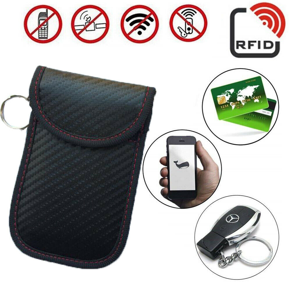 Autosleutel blokkeerder signaalkast sleutelhanger tasje keyless rfid blokkeerzak faraday kooi