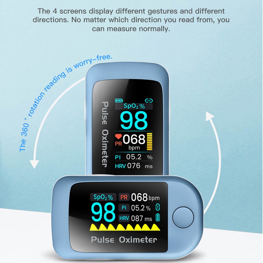 Hrv Pulsoxymeter Bluetooth Data Record Hartslag Variablity Saturatiemeter De Dedo Hrv SpO2 Pr Pi Monitor Oled-scherm Android ios