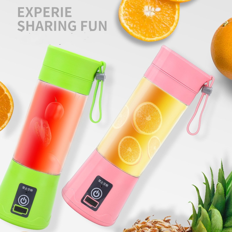 Bærbar blender juicer kop elektrisk usb genopladelig smoothie blender håndholdt juicer kop lille blender mini køkken mixer