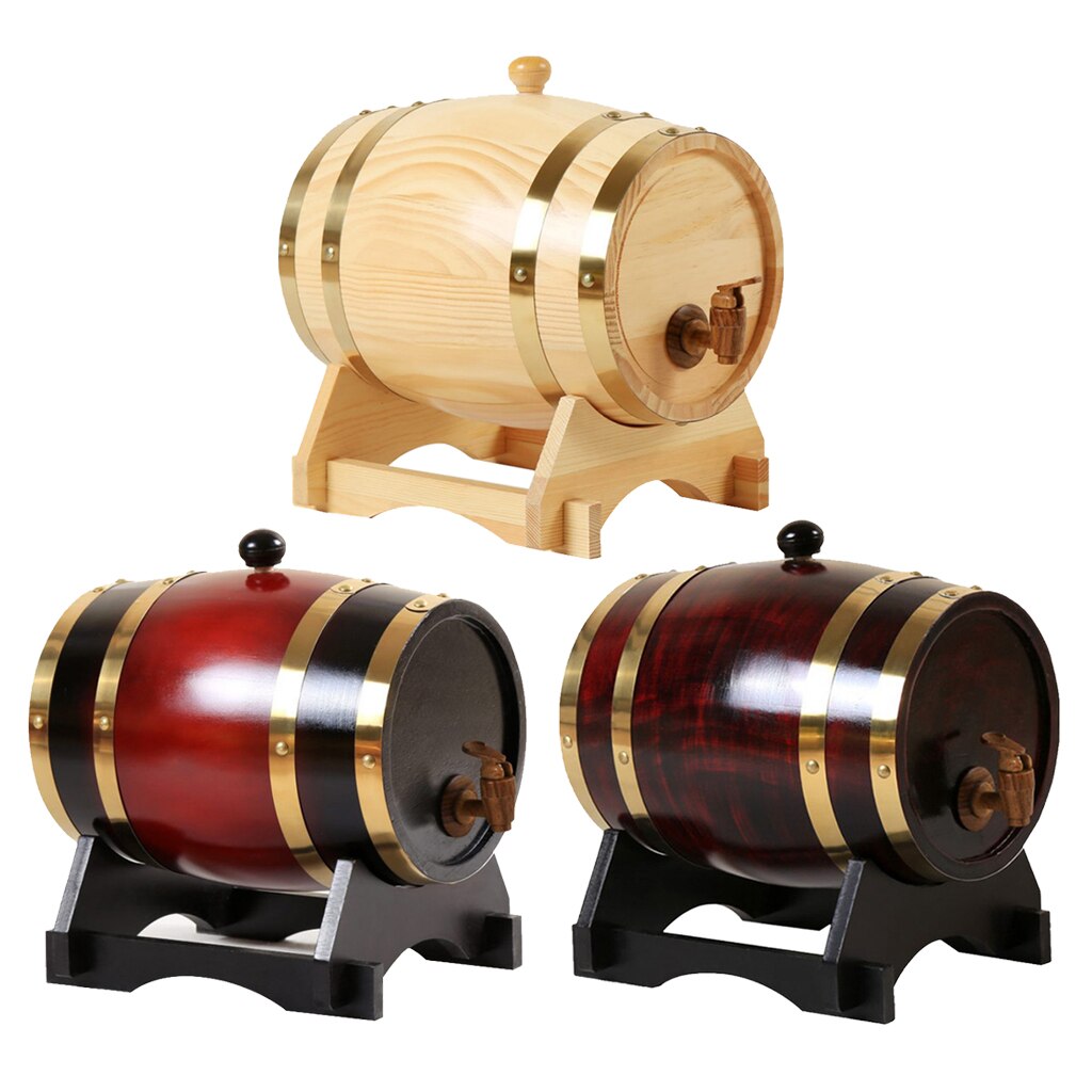Vintage Oak Wine Barrel Keg Brewage Beer For Tequila Wine Whiskey Home Hotel Restaurant