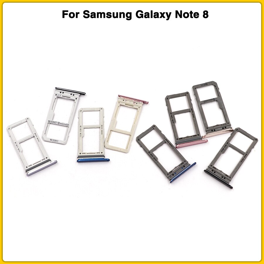 Single & Dual note 8 SIM Card Tray For Samsung Galaxy Note8 SIM Card Reader Sim Tray Holder Sim Slot Replacement Parts