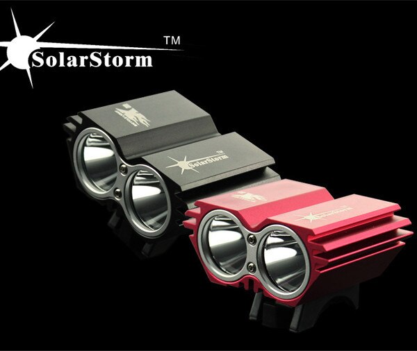SolarStorm-faro delantero LED para bicicleta, 5000 lúmenes, 2x XML, U2, sin batería