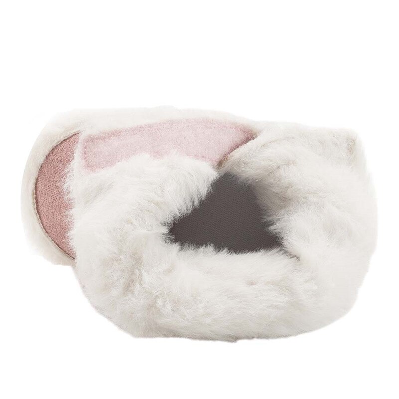 Bebê inverno botas de neve sola macia antiderrapante quente tornozelo botas com guarnição de pele do falso e arco bebê inverno algodão botas quentes